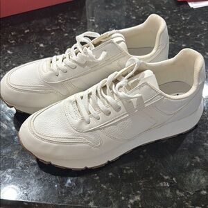 Zara White Leather Sneakers